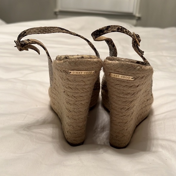 Jimmy Choo Polar Snake Print Espadrille Wedge - Picture 3 of 4